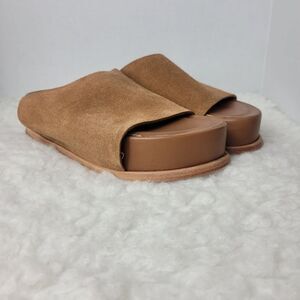 Wal & Pai Stone Womens Size 6.5 Platform Sandals Hazelnut Suede
